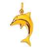 Pendentif dauphin en or jaune