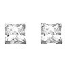 Clous d'oreilles mixtes carrés 4 mm