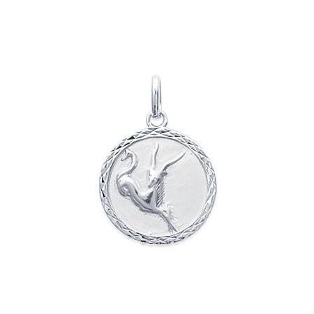 Médaille zodiaque Capricorne en argent