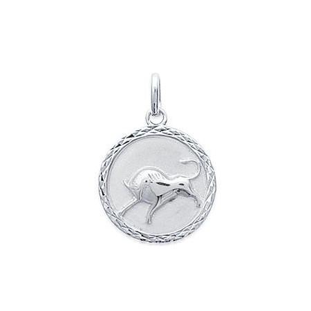 Pendentif zodiaque Taureau en argent 