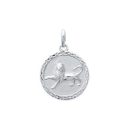 Médaille zodiaque Lion en argent