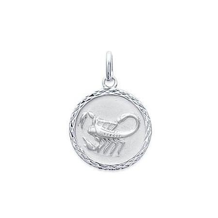 Médaille zodiaque Scorpion en argent