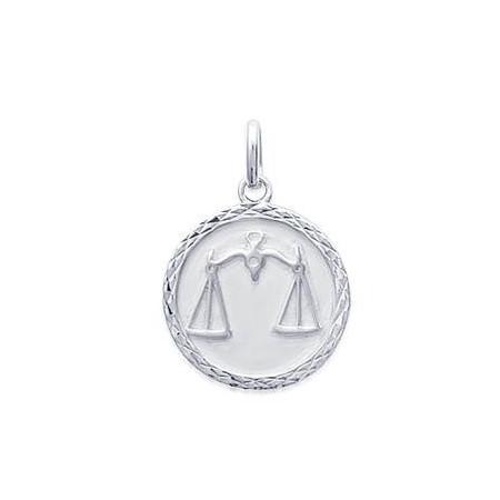 Médaille zodiaque Balance en argent