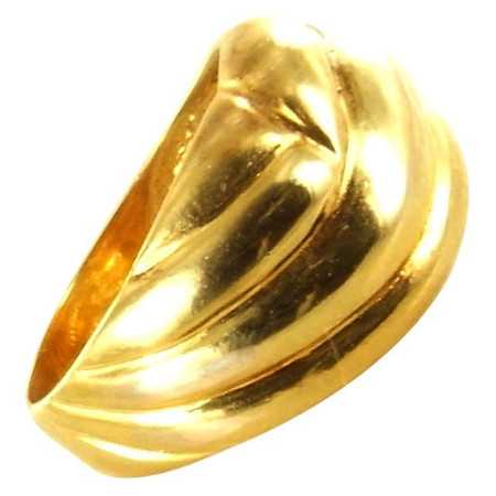 Grosse bague en or formes vagues - Bijouterieonline.com