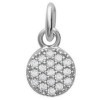 Pendentif médaille en argent et oxydes de zirconium