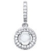 Pendentif en argent et oxydes de zirconium
