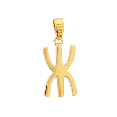Pendentif croix kabyle en plaqué or