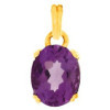 Pendentif or jaune et améthyste 10 x 8 mm