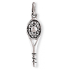 Pendentif raquette de tennis en argent