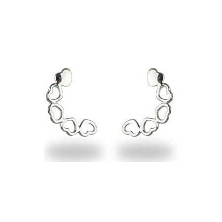 Boucles d'oreilles constellation de coeurs