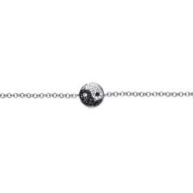 Bracelet argent ying yang oxydes de zirconium - Bijouterieonline.com