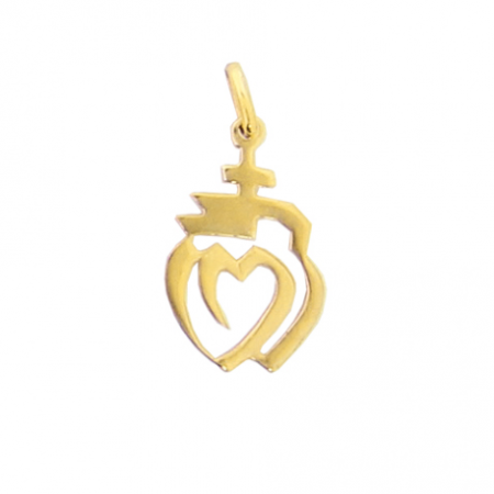 Pendentif coeur de la vendée en plaqué or