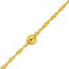 Chaine de cheville en or maille singapour et 4 boules
