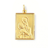 Médaille rectangulaire Saint Christophe plaqué or
