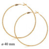 Créoles plaqué or motifs peau de serpent diamanté en 40 mm