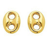 Clous d'oreilles or grains de café