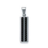 Pendentif acier et carbone