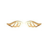 Clous d'oreilles plaqué or ailes ajourées