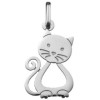 Pendentif chat en or blanc