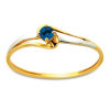 Bague or bicolore avec saphir