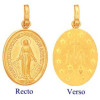 vierge miraculeuse en or