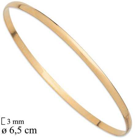 Bracelet or demi-jonc massif 3 mm