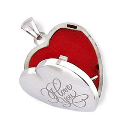 Porte Photo coeur Argent "I love you"