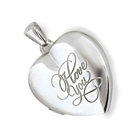 Porte Photo coeur Argent "I love you"