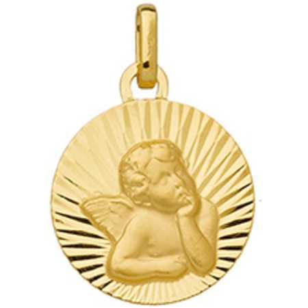 Médaille en or diamanté avec ange