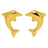 Clous d'oreilles dauphins en or jaune