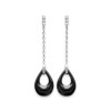 Boucles d'oreilles argent gouttes céramique