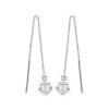 Pendants d'oreilles argent ancre et oxydes