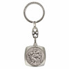 Porte-clés acier carré médaille St Christophe avec gravure - Bijouterieonline.com