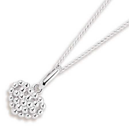 Collier en argent motif coeur fantaisie