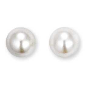 Clous d'oreilles en argent et perles de 4 mm