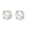 Boucles d'oreilles plaqué or et oxyde de zirconium de 8 mm