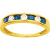 Bague en or jaune avec saphir de 4 x 6 mm