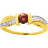 Bague or jaune avec rubis de 4 mm