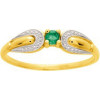Bague or jaune avec émeraude