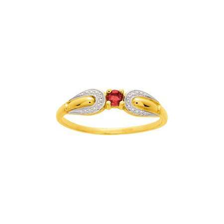 Bague or jaune avec rubis