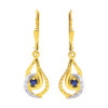 Boucles d'oreilles or et saphirs