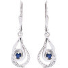 Boucles d'oreilles or et saphirs