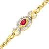 Bracelet or et rhodium avec rubis