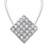 Collier fil nylon avec carré d'oxydes de zirconium