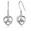 Boucles d'oreilles en argent coeurs celtiques.