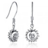 Boucles d'oreilles soleil en argent.