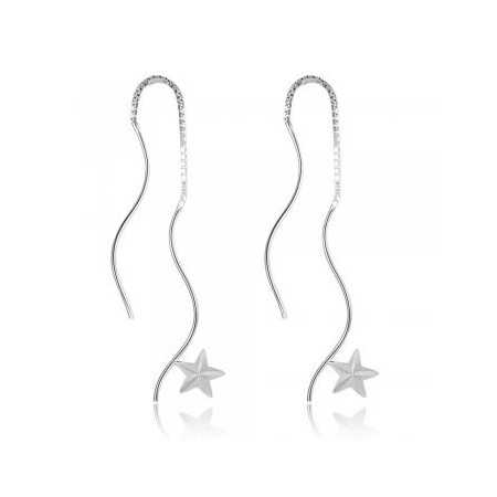 Boucles d'oreilles étoiles en argent.