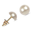 Clous d'oreilles en argent et perles Majorque boutons de 10 mm
