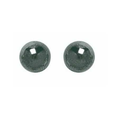 Clous d'oreilles or 750 avec boules hématite 6 mm