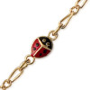 Bracelet coccinelle enfant plaqué or et émail.